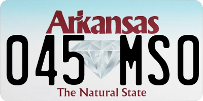 AR license plate 045MSO