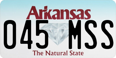 AR license plate 045MSS