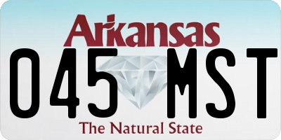 AR license plate 045MST