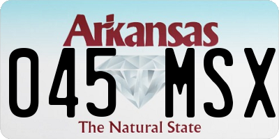 AR license plate 045MSX