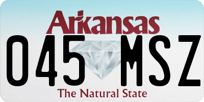 AR license plate 045MSZ