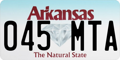 AR license plate 045MTA