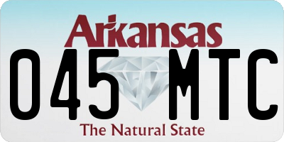 AR license plate 045MTC