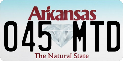 AR license plate 045MTD