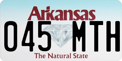 AR license plate 045MTH