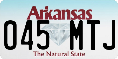 AR license plate 045MTJ