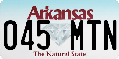 AR license plate 045MTN