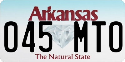 AR license plate 045MTO