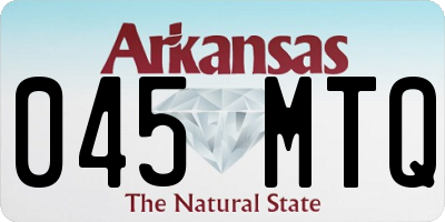 AR license plate 045MTQ