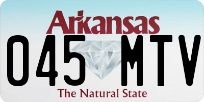 AR license plate 045MTV
