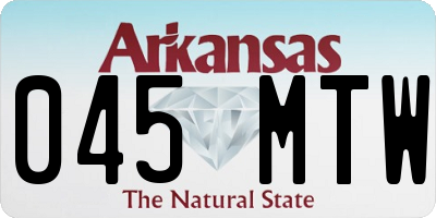 AR license plate 045MTW