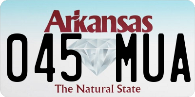 AR license plate 045MUA