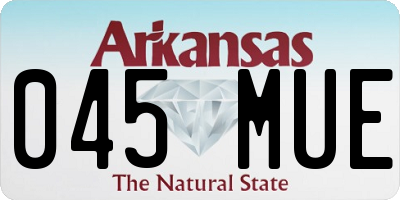 AR license plate 045MUE