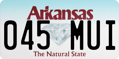 AR license plate 045MUI