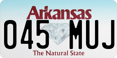 AR license plate 045MUJ