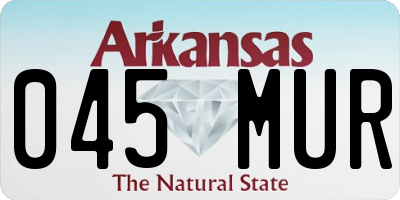 AR license plate 045MUR