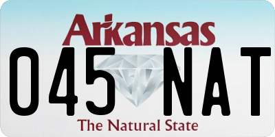 AR license plate 045NAT