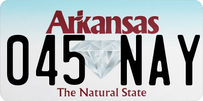 AR license plate 045NAY