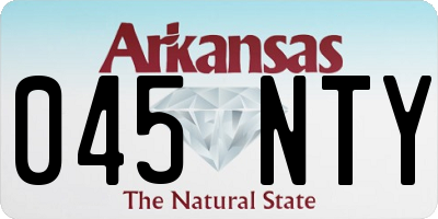 AR license plate 045NTY