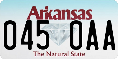 AR license plate 045OAA