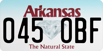 AR license plate 045OBF