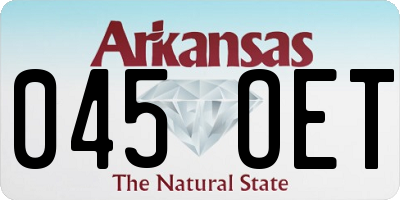 AR license plate 045OET