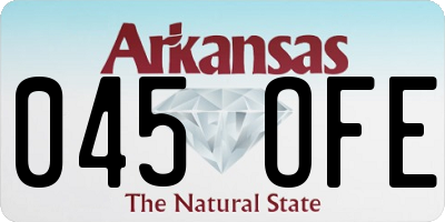 AR license plate 045OFE