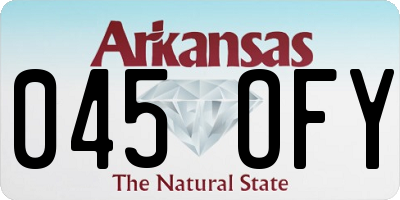 AR license plate 045OFY