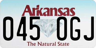 AR license plate 045OGJ