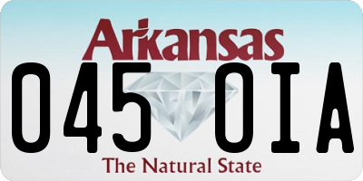 AR license plate 045OIA