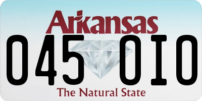 AR license plate 045OIO