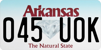 AR license plate 045UOK