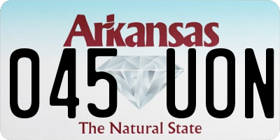 AR license plate 045UON