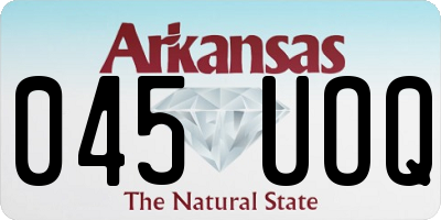 AR license plate 045UOQ