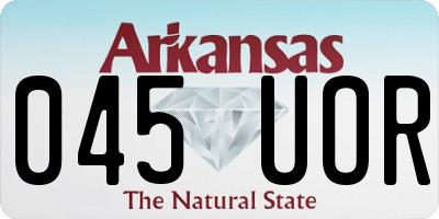 AR license plate 045UOR