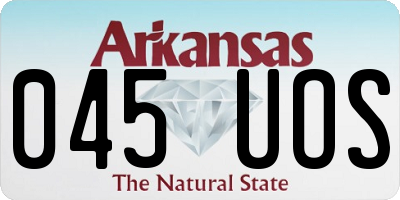 AR license plate 045UOS