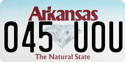 AR license plate 045UOU