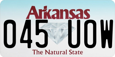AR license plate 045UOW