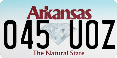AR license plate 045UOZ
