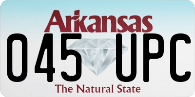 AR license plate 045UPC