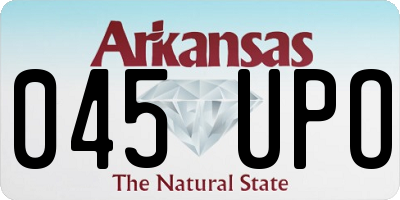 AR license plate 045UPO