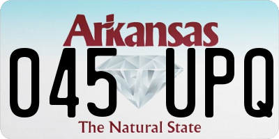 AR license plate 045UPQ
