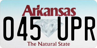 AR license plate 045UPR