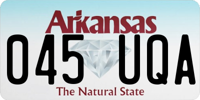 AR license plate 045UQA