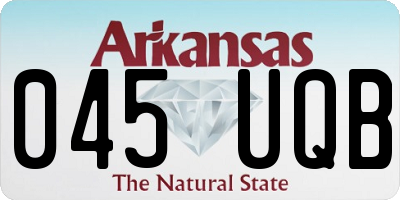 AR license plate 045UQB