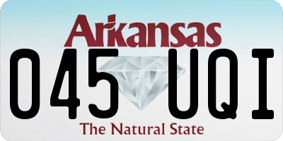 AR license plate 045UQI