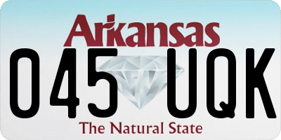 AR license plate 045UQK