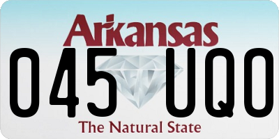 AR license plate 045UQO