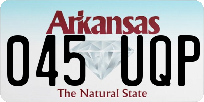 AR license plate 045UQP