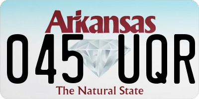 AR license plate 045UQR